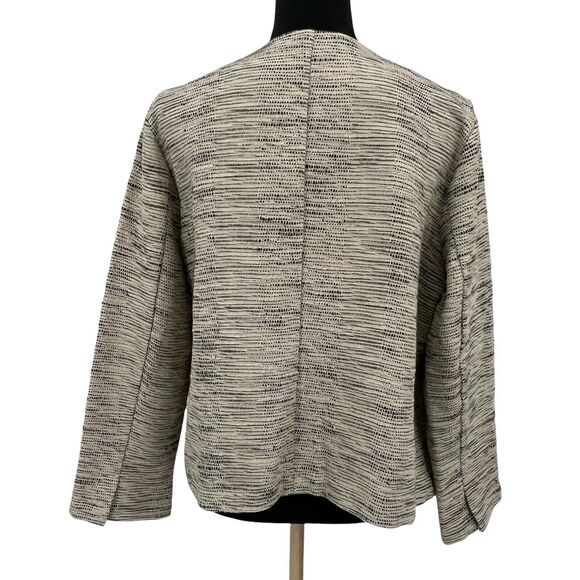 New Eileen Fisher Handwoven Organic Cotton Furrows Blazer Business Career Large - Picture 4 of 8